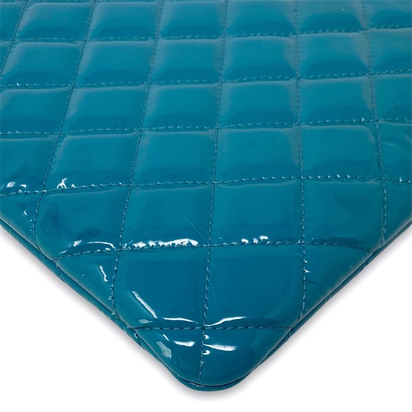 Chanel Small Patent Pouch Bag Turquoise - Picture 3 of 7